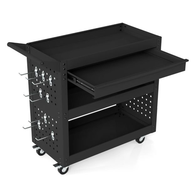 Promotion 3 pakopų metalinis įrankių vežimėlis