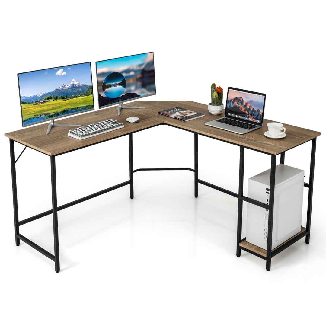 Promotion Rakstāmgalds 138x138x75cm, gaiši brūnas/melnas krāsas