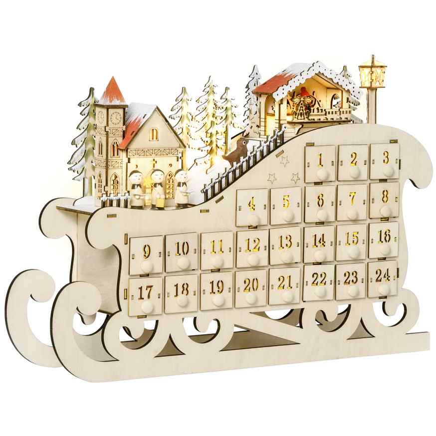 Aosom Adventes kalendārs Homcom 45x10x31cm., dažādas