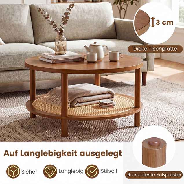 Promotion Apaļš kafijas galdiņš, divu līmeņu