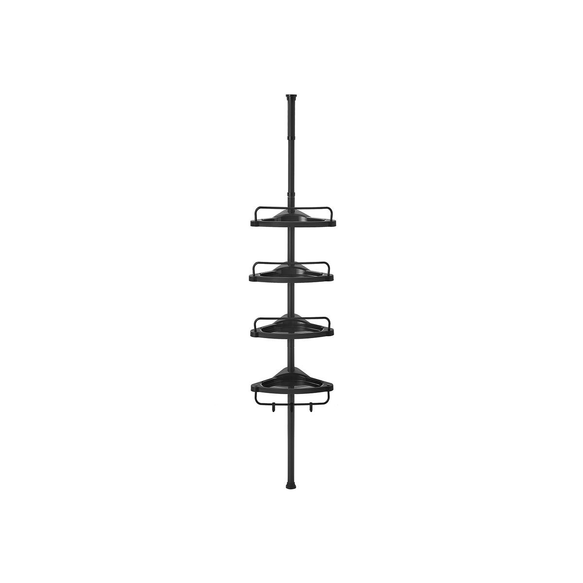 Songmics Stūra dušas plaukts 35x25x305cm, melns