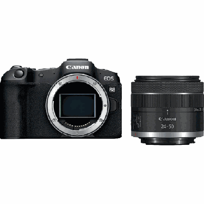 Bezspoguļa kamera Canon EOS R8, ar