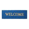 Durvju paklājiņš "Welcome" 75x25 cm., zilā krāsā