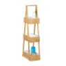 Vannas istabas plaukts ar 3 groziem 82x18x30cm., gaiši brūns/balts