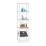 Vannas istabas plaukts ar 5 plauktiem 139,5x34,5x33cm., balts