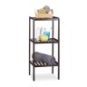 Vannas istabas plaukts ar 3 plauktiem 80x34,5x33cm., tumši brūns