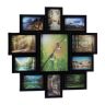 11 fotoattēlu kolāža 61,5x61,5x2 cm, melnā krāsā
