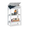 Vannas istabas plaukts ar 2 plauktiem 76,5x46x29,5cm., balts