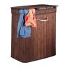 Veļas grozs 63x55x35cm, 95l., tumši brūns/balts