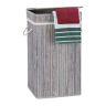 Veļas grozs 63x36x36cm, 70l., pelēks/balts