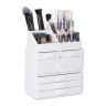 Grima organizators ar atvilktnēm 29x23,5x14cm., baltā krāsā