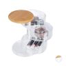 Caurspīdīgs grima organizators 13.5x11.5cm., gaiši brūns