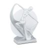 Galda lampa 34,5x27x14 cm, sudraba/baltā krāsā