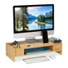 Monitora statīvs ar nodalījumiem 15,5x62,5x28cm., gaiši brūns
