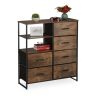 Kumode ar 6 atvilktnēm 92x84x32cm., brūna/melna