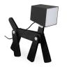 Galda lampa 30x28x9cm, melna/balta