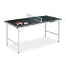 Galda tenisa galds 70x70x150cm, melns/sudrabains/balts