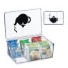 Caurspīdīgs tējas maisiņu organizators 9x21,5x15cm., melnā krāsā