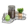 Piekarināms virtuves plaukts 5,5x26x26cm., sudrabs/melns