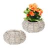 2 dārza podiņu komplekts 10x20 cm., gaiši brūns/balts