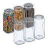 Komplektā 6 caurspīdīgi konteineri beztaras produktiem 22,5x9,5x9,5cm, 1,3L.