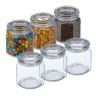 Komplektā 6 caurspīdīgi konteineri beztaras produktiem 14,5x13,5x13,5cm, 1,3L.