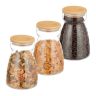 Komplektā 3 caurspīdīgi konteineri beztaras produktiem 17x12cm, 1.1L, gaiši brūns