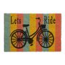 Придверный коврик "Lets ride" 60х40 см., цвета синий/желтый/красный