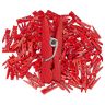 Veļas knaģis komplekts 400 gab. 2,5x0,8x0,3 cm., sarkans