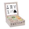 Tējas maisiņu organizators 9x25x25cm., gaiši brūns/melns