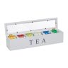 Tējas maisiņu organizators 9x43,5x9cm., balts/pelēks