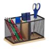 Rakstāminstrumentu organizators 11x19x10 cm., melns/gaiši brūns