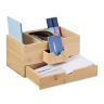 Rakstāminstrumentu organizators ar 2 nodalījumiem 12x24x14,5 cm., gaiši brūns