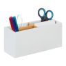 Rakstāminstrumentu organizators 8x21x9 cm., balts/gaiši brūns