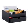 Rakstāminstrumentu organizators ar 1 nodalījumu 13x26x23,5 cm., melns/gaiši brūns