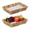 Komplektā 2 augļu grozi 7x34x24cm., bēšs/balts