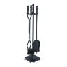 Komplektā 4 kamīna instrumenti un statīvs 81x19x19cm., melns