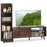 TV galds 140x31x115,5cm, brūnā krāsā