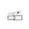 Kafijas galdiņš Twin 70x70x42cm / 60x60x36 cm, melns