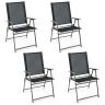 Komplekts no 4 saliekamām krēsliem 62x58x96cm, melnas krāsas