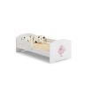 Детская кровать Luk с матрасом и защитным бортиком, 144 см x 77 см x 56 см, размер «принцесса».