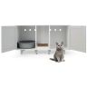 Туалет для кошек 120x52x65см, серо-белый