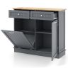 Atkritumu tvertne 100x35,5x90cm, pelēkas/gaiši brūnas krāsas