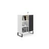 Skapis Fondi 116,4x90x40 cm, balts/melns