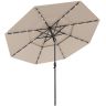 Āra lietussargs 313x248cm, smilšu/ melnas krāsas
