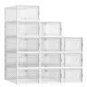 SONGMICS Shoe Storage Boxes, 18 pcs., for shoes up to size 44, 33.1 × 23 × 14 cm