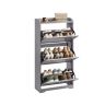 Обувной шкаф VASAGLE LBC036GD01, 3 дверцы, до 18 пар, Серый, 24 × 60 × 121,2 см