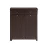 Vannas istabas skapītis ar 2 veļas groziem 78x38x91cm., brūnā/baltā krāsā