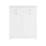 Vannas istabas skapītis ar 2 veļas groziem 78x38x90cm., baltā/sudraba krāsā