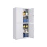 Dokumentu skapis SONGMICS OMC016G01, 4 durvis, 5 plaukti, Pelēka, 40 × 80 × 180 cm